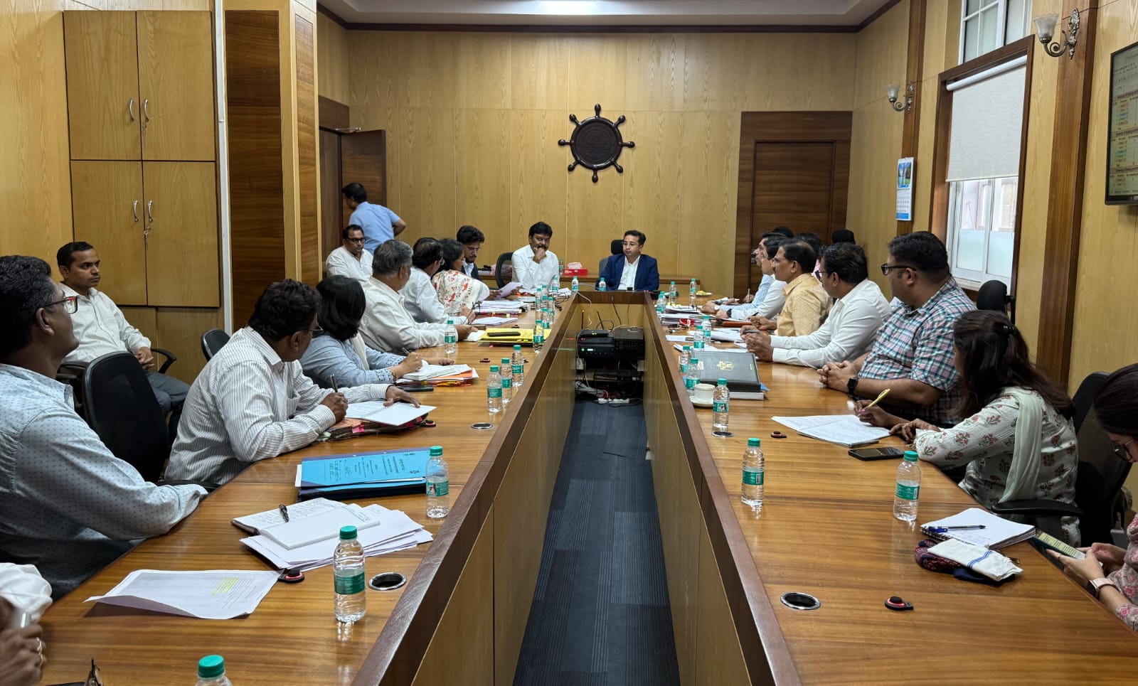 Review meeting of the Maharashtra Maritime Board was held on 4 Mar 2025 at MMB Head Office Chaired by Hon. Minister of Ports , Government of Maharashtra Shri. Nitesh Rane (Pics enclosed)